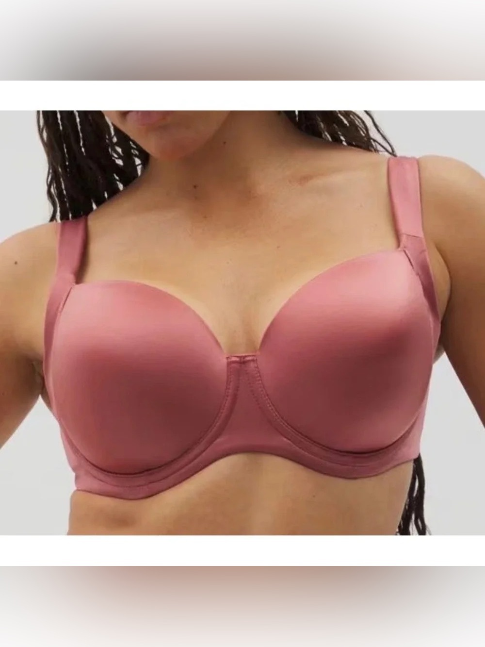 Soma Stunning Support Full Coverage Underwire Bra 36G Rose Pink Satin Finish W3